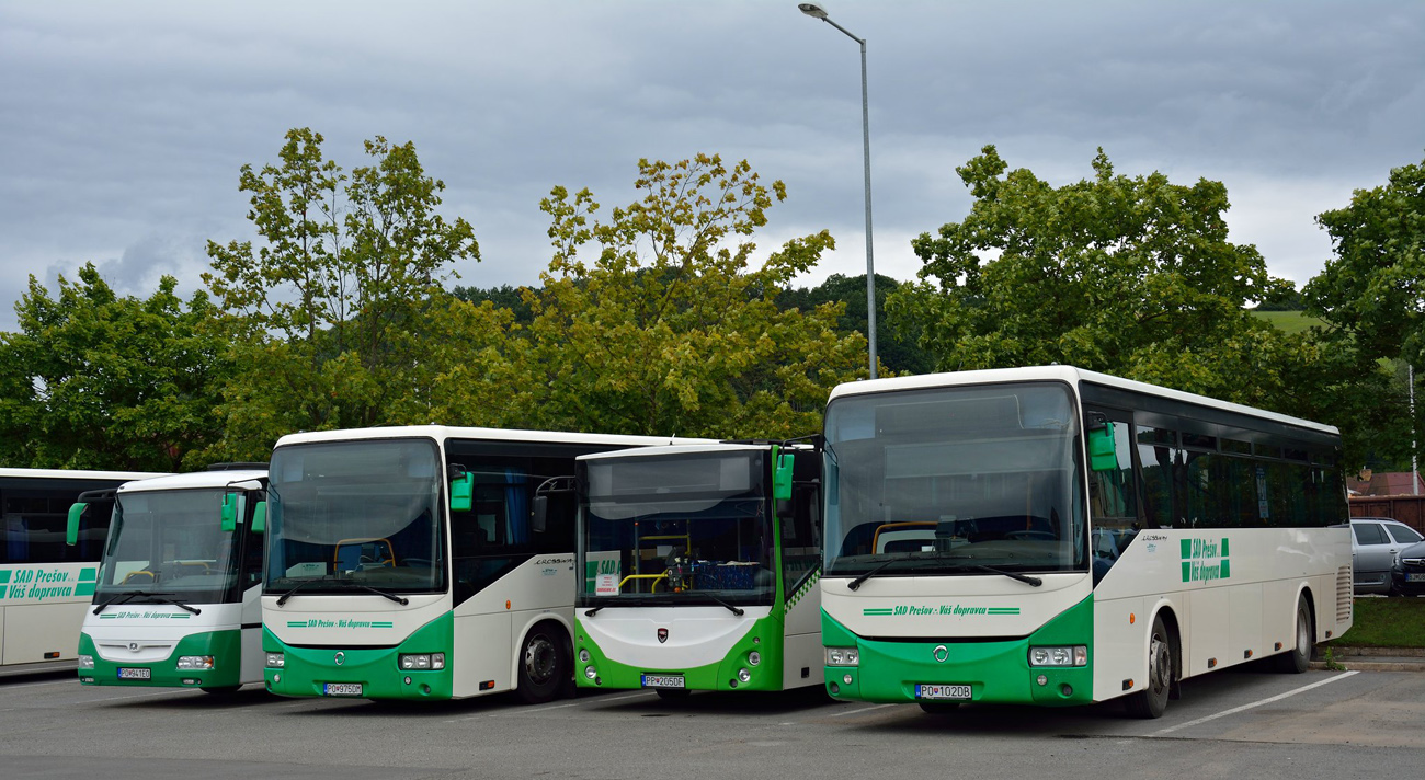 Bardejov, SOR C 10.5 No. PO-941EO; Bardejov, Irisbus Crossway 10.6M No. PO-975DM