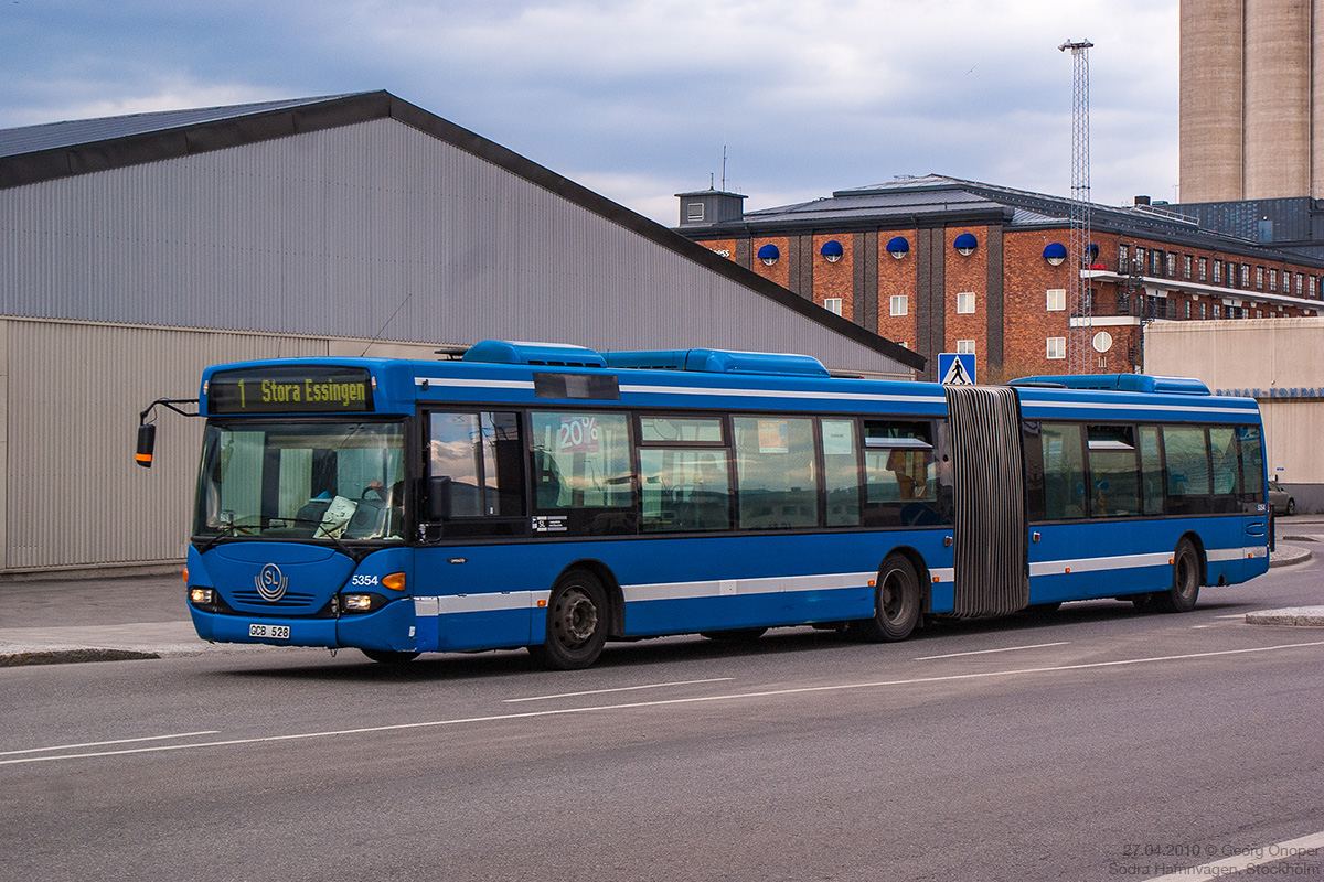 Stockholm, Scania OmniCity CN94UA 6X2/2EB Ethanol nr. 5354