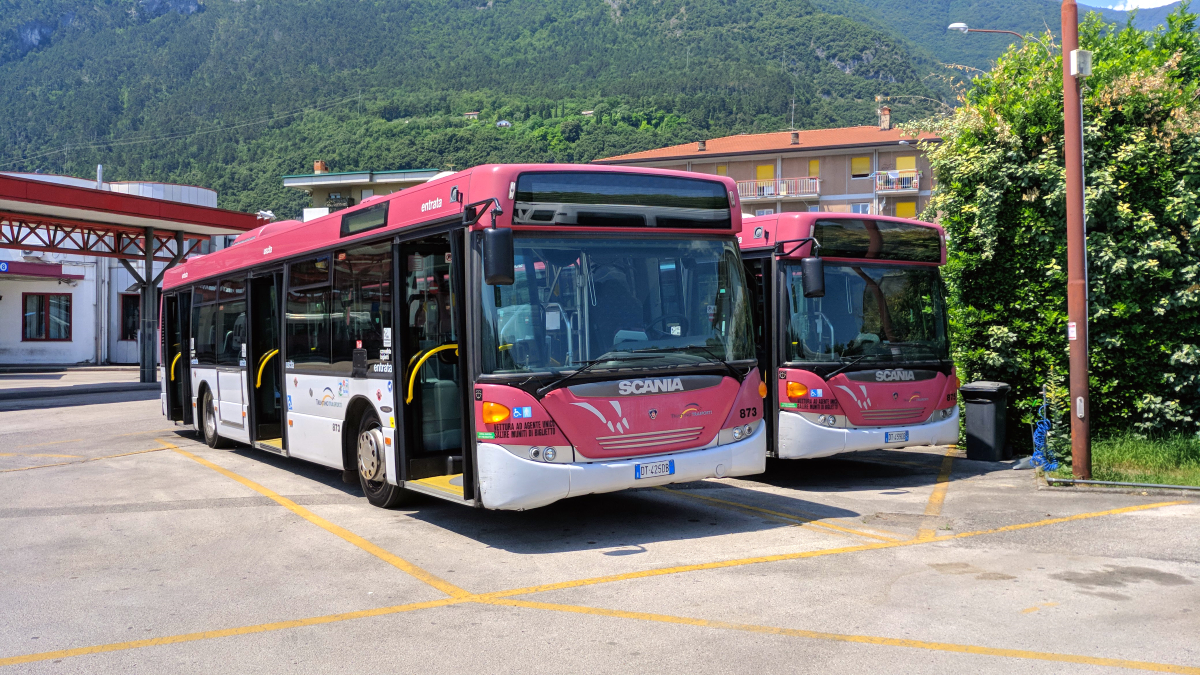 Trento, Scania OmniCity CN280UB 4x2EB No. 873; Trento, Scania OmniCity CN280UB 4x2EB No. 875