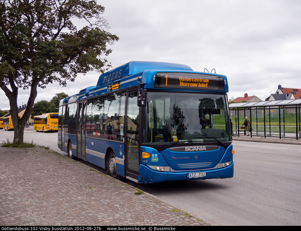 Visby, Scania OmniLink CK270UB 4X2LB CNG # 102