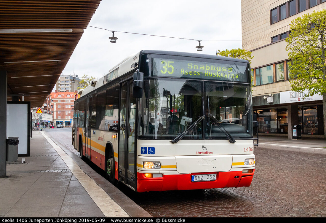 Jönköping, MAN A78 Lion's City T EL263 № 1406