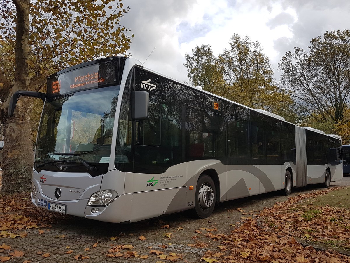 Karlsruhe, Mercedes-Benz Citaro C2 G # 604; Karlsruhe — SEV Karlsruhe <> Stuttgart (Residenzbahn)