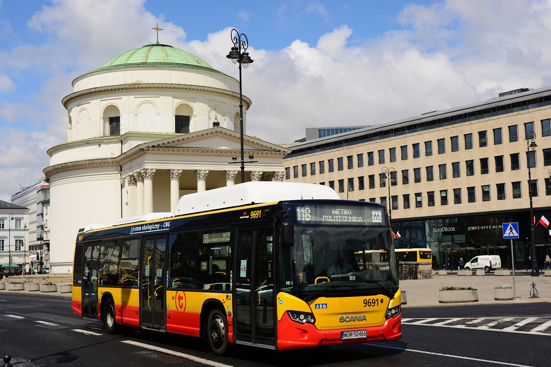 Warsaw, Scania Citywide LF CNG # 9691
