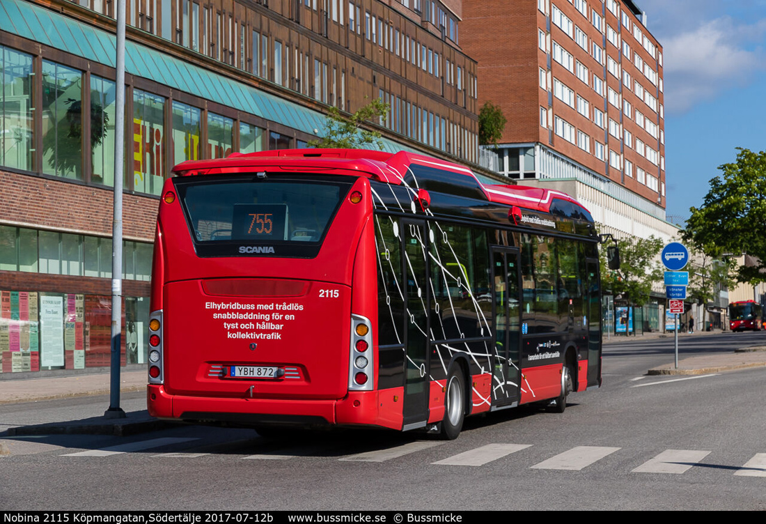 Stockholm, Scania Citywide LE 12M Hybrid # 2115
