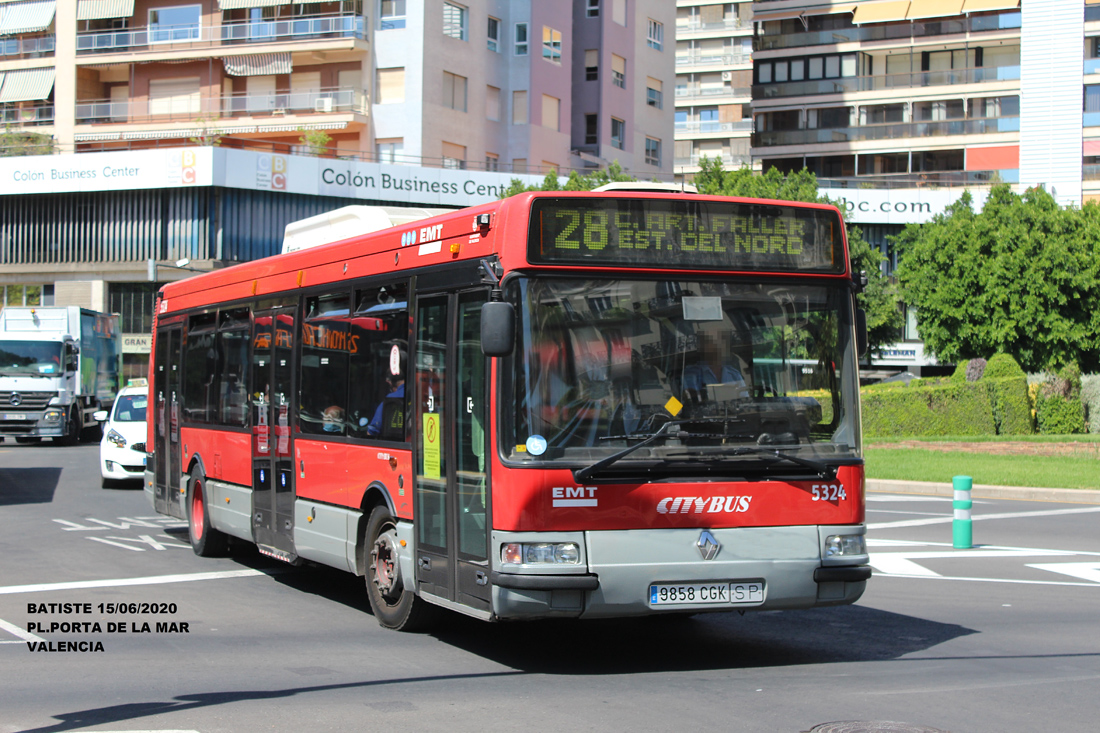 Валенсия, Hispano Citybus E (Irisbus Agora S) № 5324