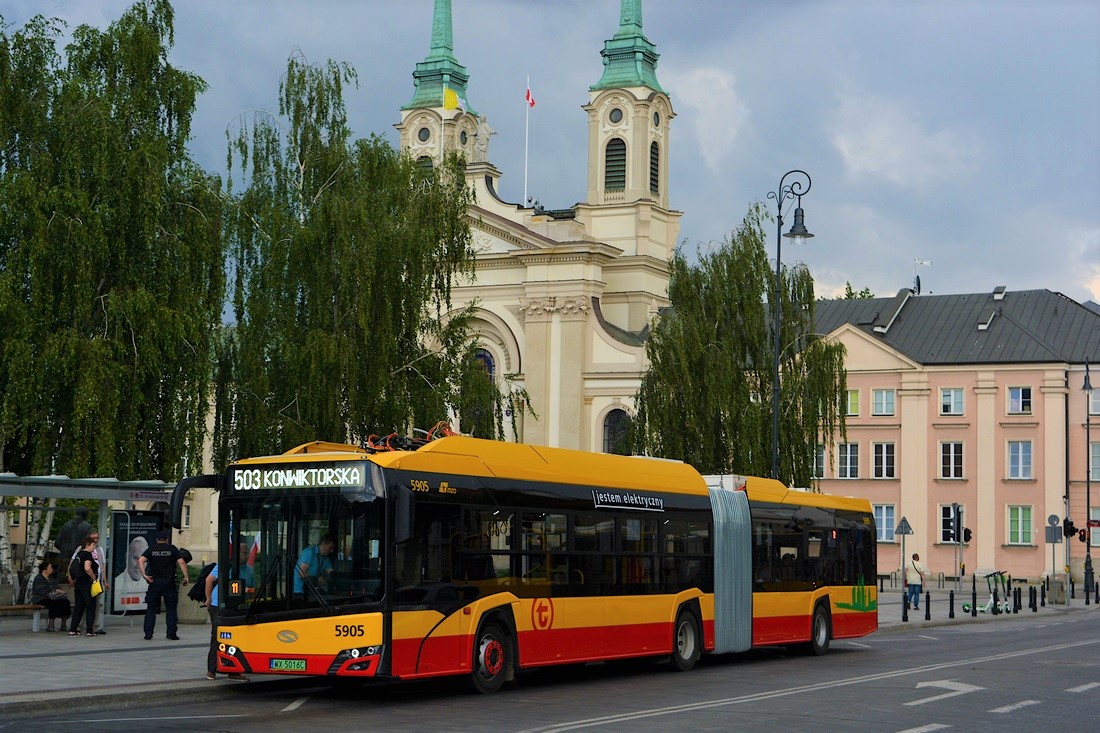 Warsaw, Solaris Urbino IV 18 electric # 5905