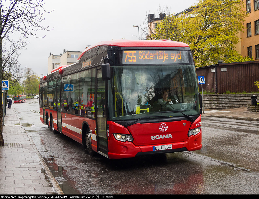 Stockholm, Scania Citywide LE 14.7M Hybrid # 7693