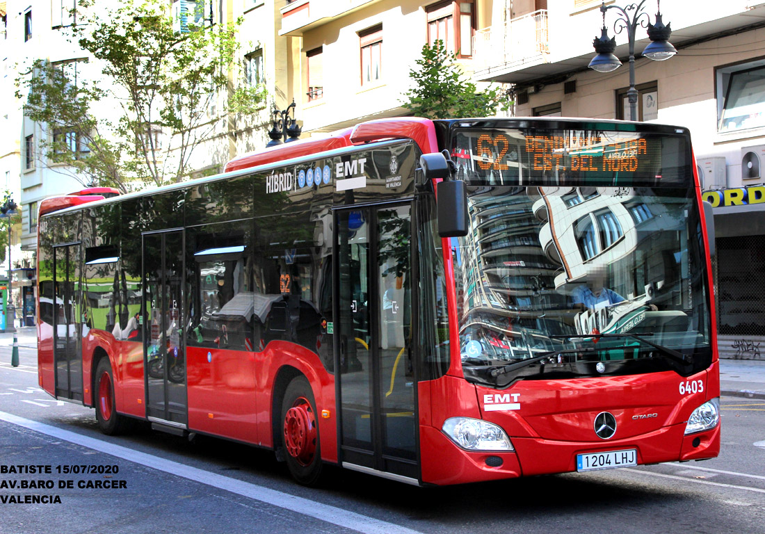 Valencia, Mercedes-Benz Citaro C2 Hybrid # 6403