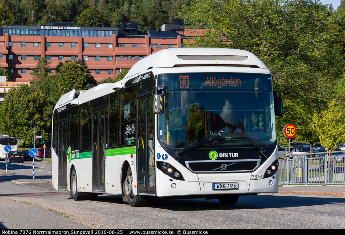 Sundsvall, Volvo 7900 Hybrid # 7876