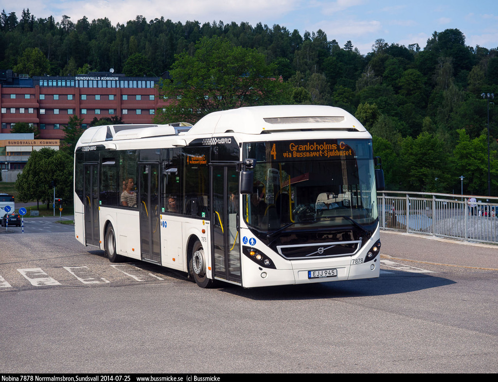 Sundsvall, Volvo 7900 Hybrid # 7878