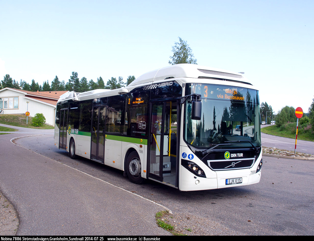 Sundsvall, Volvo 7900 Hybrid # 7886