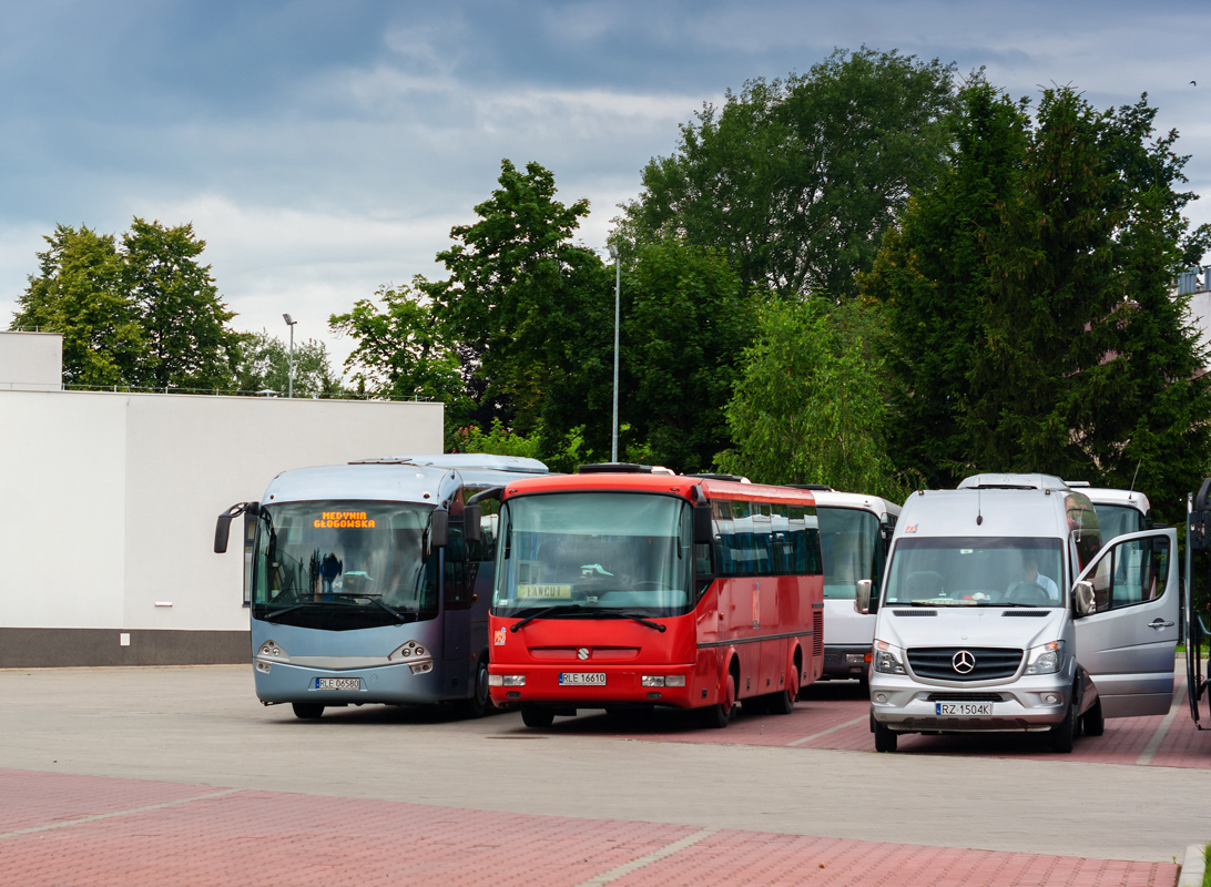 Leżajsk, Mercedes-Benz Sprinter 516CDI č. RZ 1504K; Leżajsk, Solbus C9,5 č. RLE 16610; Leżajsk, Solbus Soltour ST10 č. RLE 06580