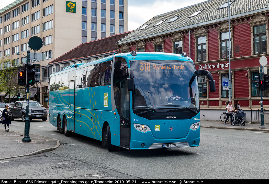 Trondheim, Scania OmniExpress 360 № N1666