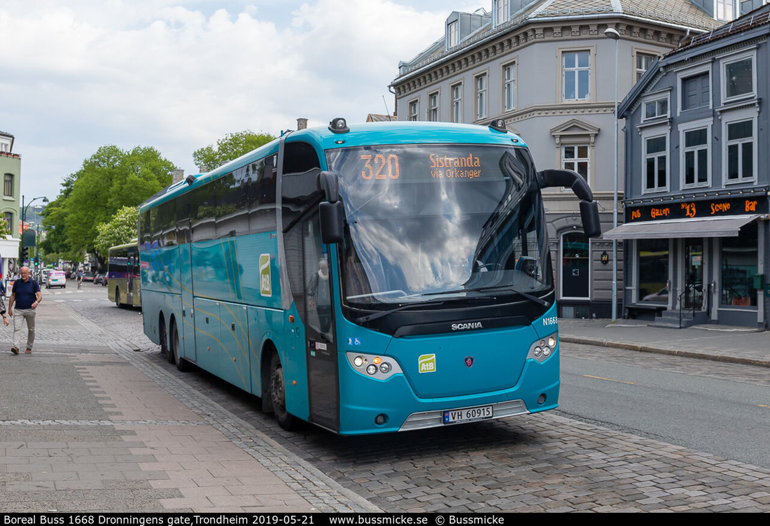 Trondheim, Scania OmniExpress 360 # N1668