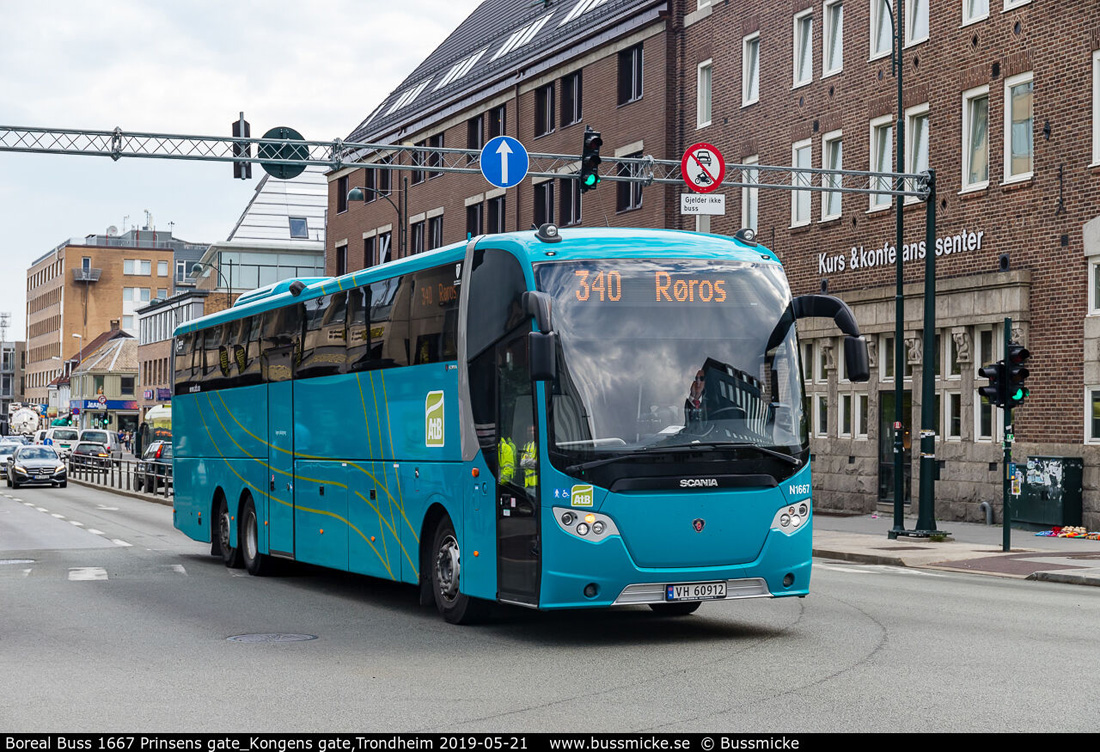 Trondheim, Scania OmniExpress 360 č. N1667