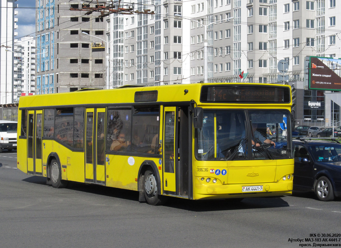 Minsk, MAZ-103.465 č. 038636
