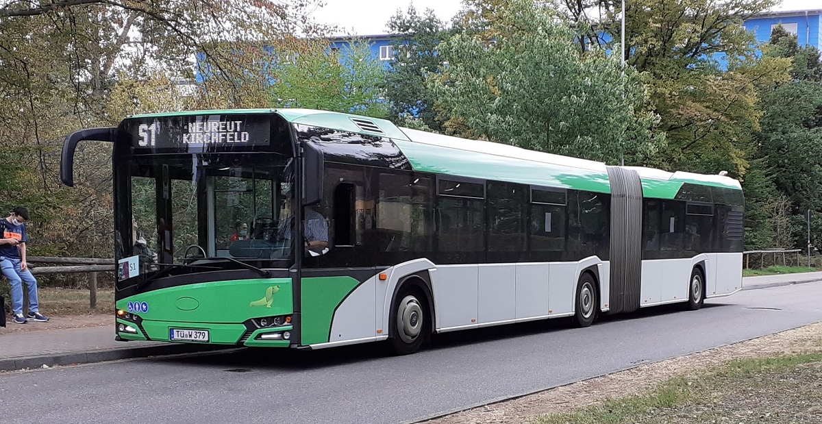 Tübingen, Solaris Urbino IV 18 # TÜ-W 379; Karlsruhe — SEV S1/S11 Linkenheim-Hochstetten — Karlsruhe — Bad Herrenalb/Ittersbach