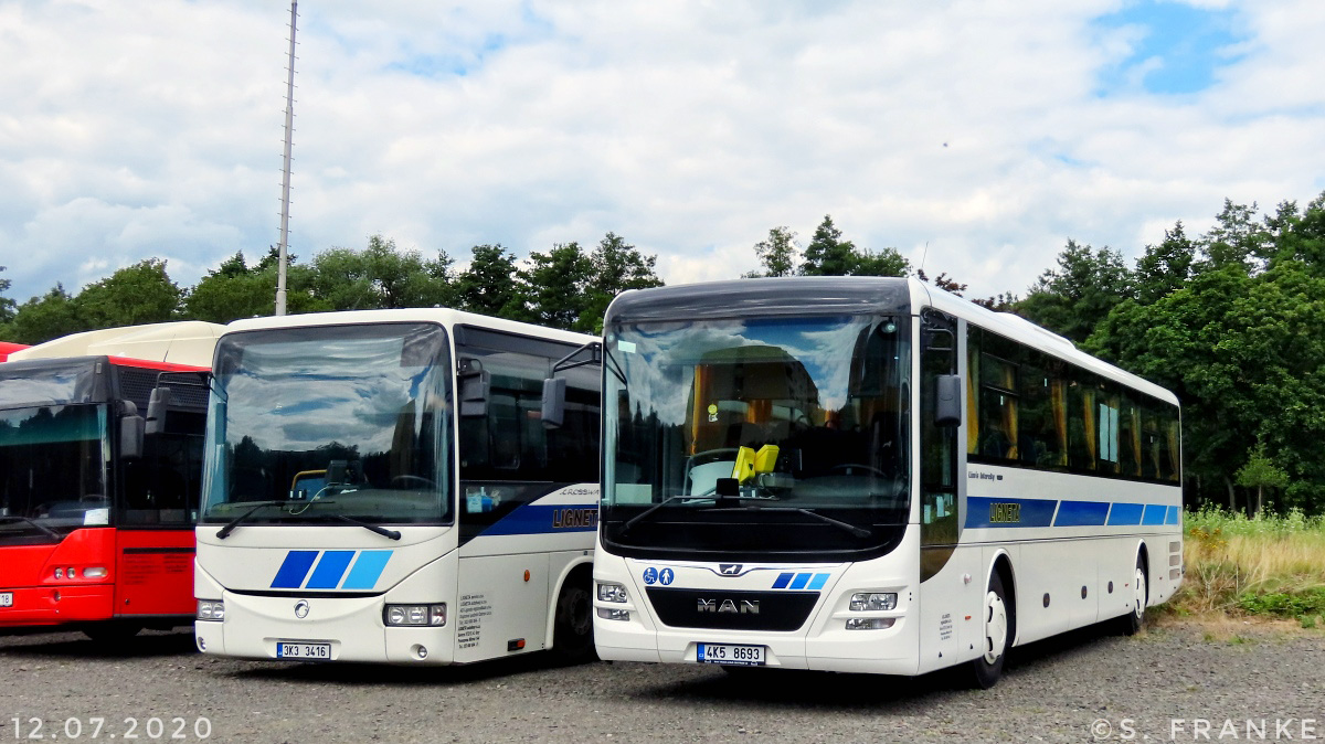 Karlovy Vary, Irisbus Crossway 12M # 73; Karlovy Vary, MAN R61 Lion's Intercity C ÜL290-13 # 4K5 8693