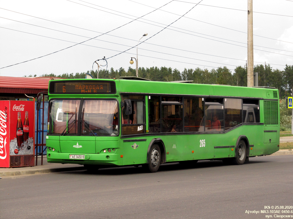 Bobrujsk, MAZ-103.465 # 265