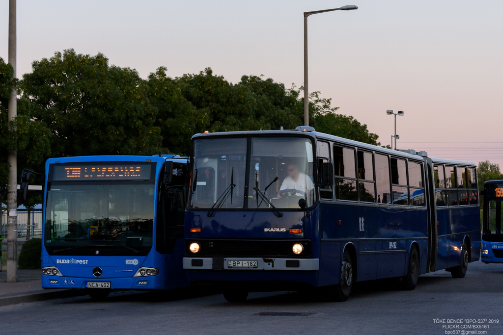 Budapešť, Ikarus 280.40A č. 11-82; Budapešť, Mercedes-Benz Conecto II G č. NCA-402