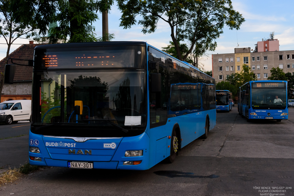 Budapest, MAN A21 Lion's City NL283 № NAY-301; Budapest, Mercedes-Benz Conecto II G № NCA-402