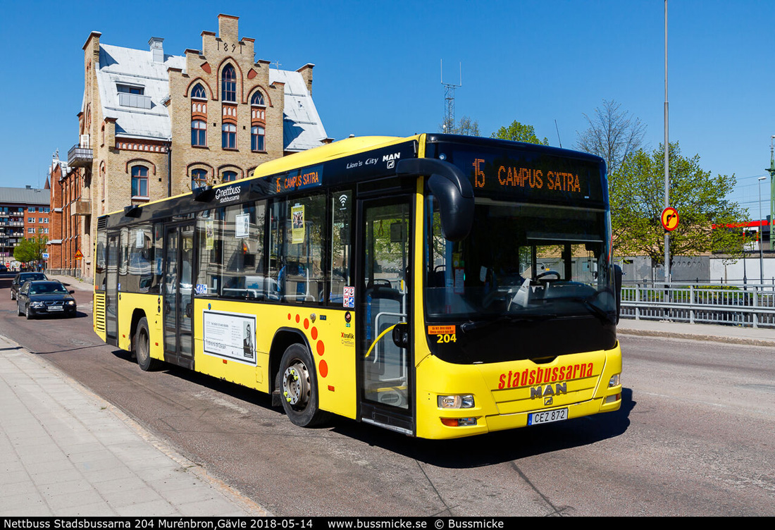 Gävle, MAN A78 Lion's City LE Ü EL293 # 204