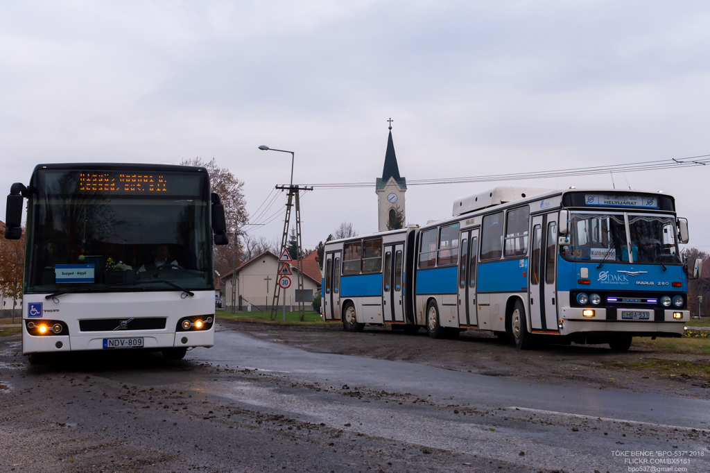 Hungary, other, Ikarus 280.52G # HBA-531; Hungary, other, Volvo 7700A # NDV-809