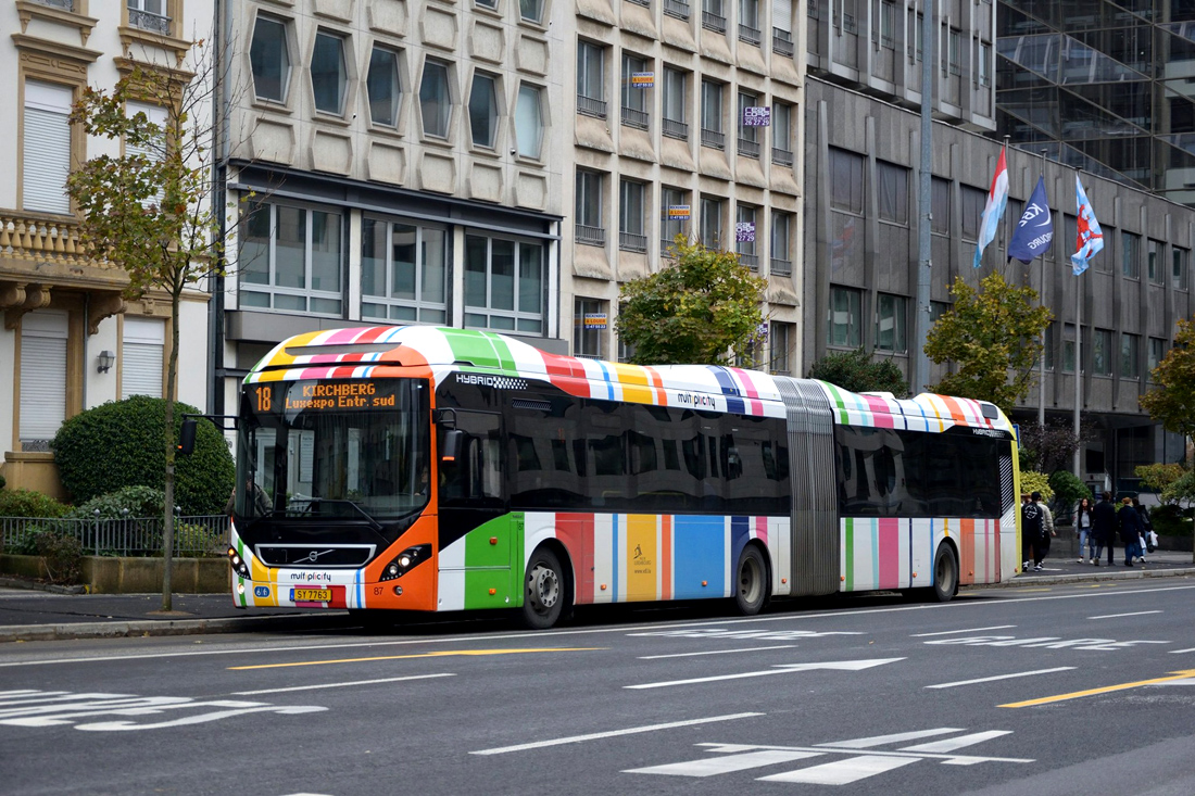 Luxembourg-ville, Volvo 7900A Hybrid # 87