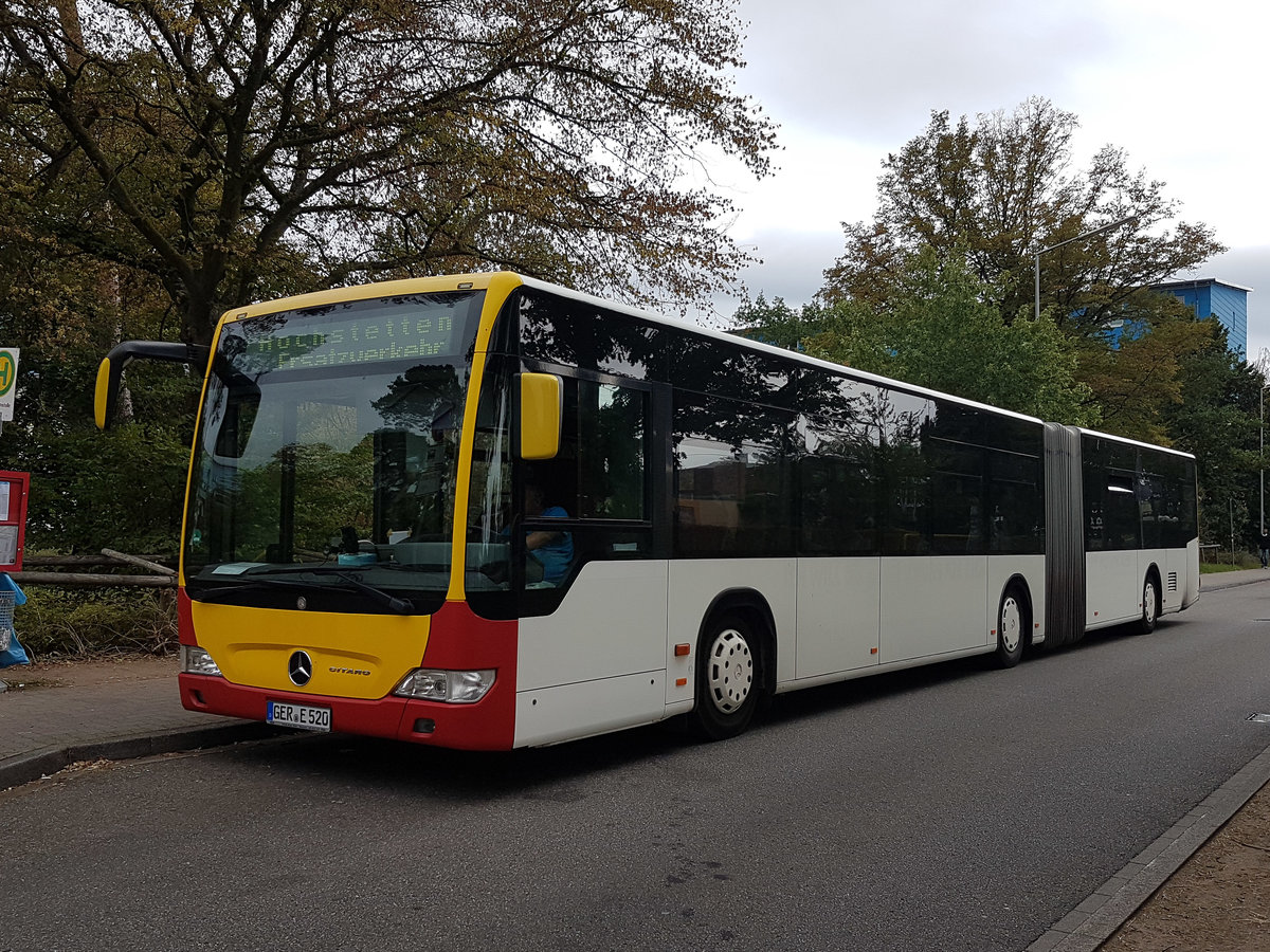 Germersheim, Mercedes-Benz O530 Citaro Facelift G # GER-E 520; Karlsruhe — SEV S1/S11 Linkenheim-Hochstetten — Karlsruhe — Bad Herrenalb/Ittersbach