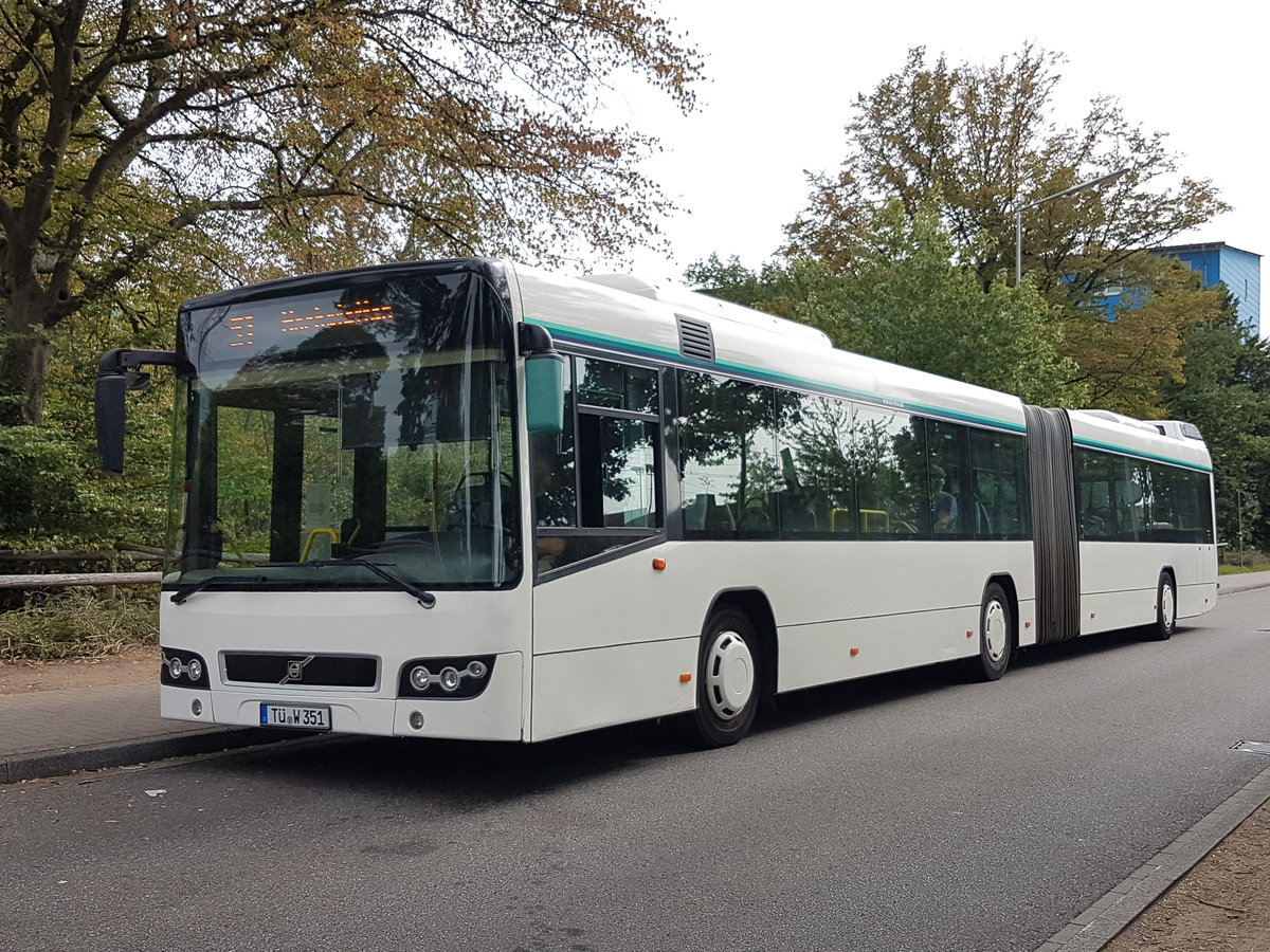 Tübingen, Volvo 7700A # TÜ-W 351; Karlsruhe — SEV S1/S11 Linkenheim-Hochstetten — Karlsruhe — Bad Herrenalb/Ittersbach