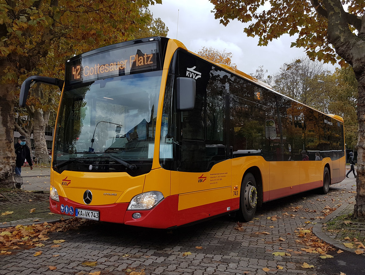 Karlsruhe, Mercedes-Benz Citaro C2 Hybrid # 743