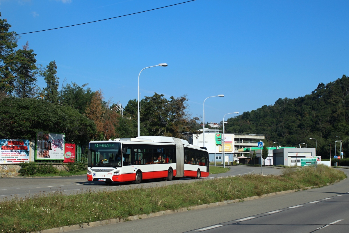 Brno, IVECO Urbanway 18M CNG č. 2038