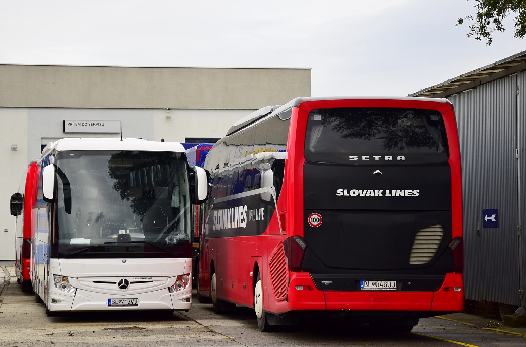 Bratislava, Mercedes-Benz Tourismo 15RHD-III # BL-713VJ; Bratislava, Setra S515HD # BL-046UJ