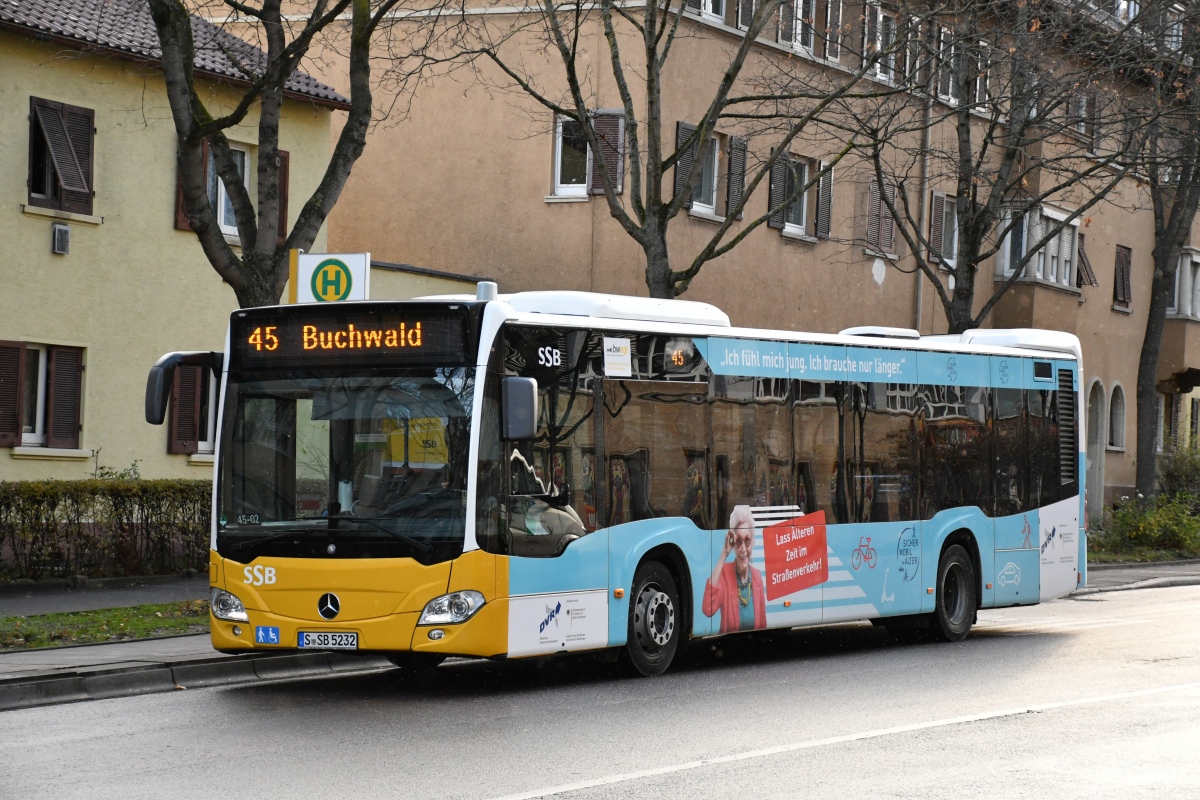 Stuttgart, Mercedes-Benz Citaro C2 Hybrid # 5232