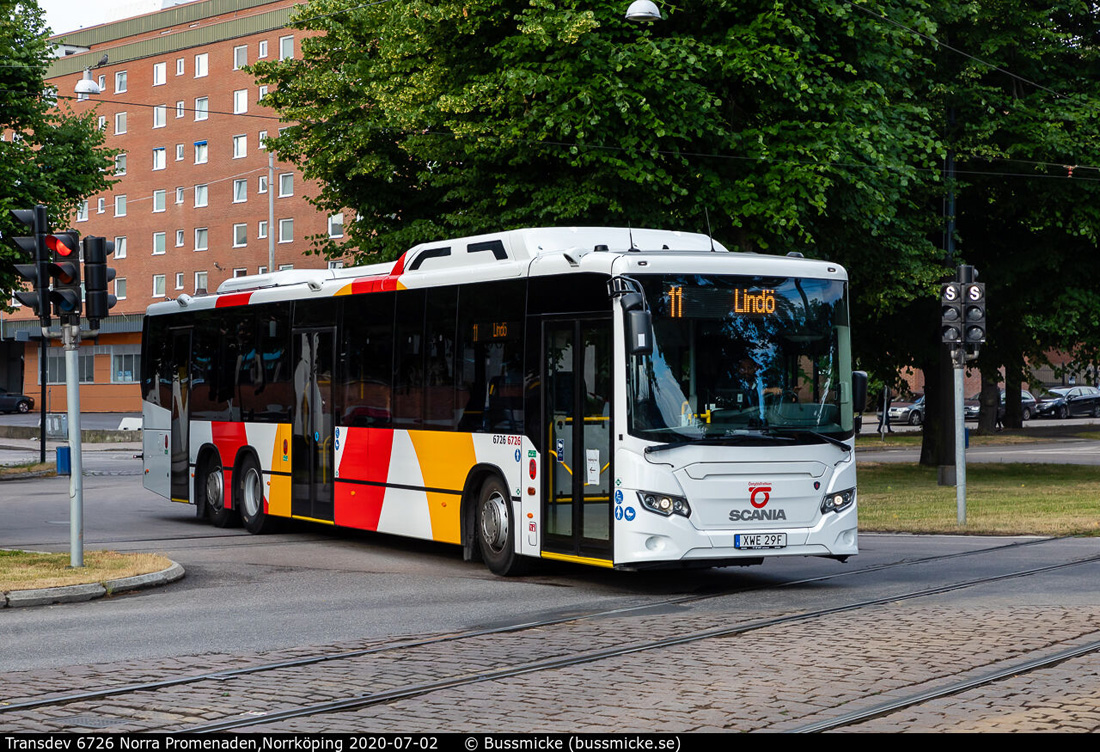 Norrköping, Scania Citywide LE Suburban 14.8M CNG # 6726