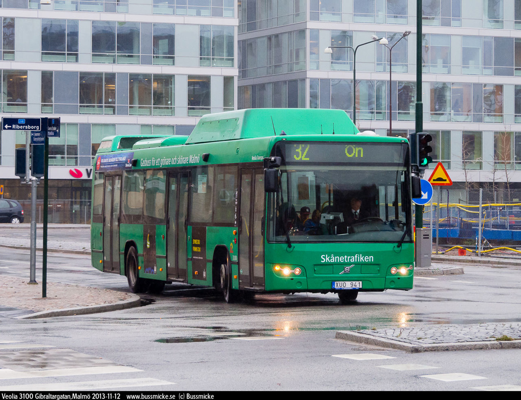 Malmö, Volvo 7700 CNG # 3100