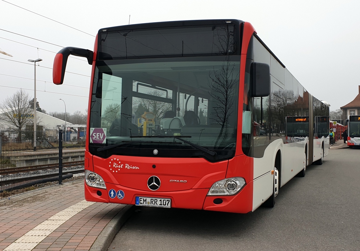 Emmendingen, Mercedes-Benz Citaro C2 G № EM-RR 107; Freiburg im Breisgau — SEV Freiburg — Breisach (Breisacher Bahn)