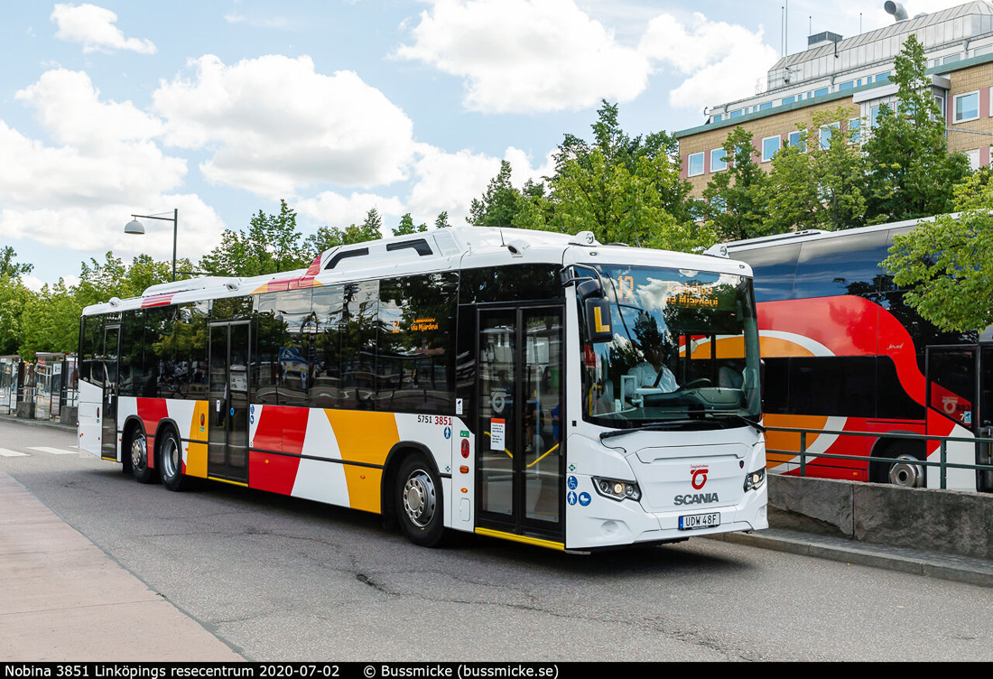 Linköping, Scania Citywide LE Suburban 14.8M CNG č. 3851