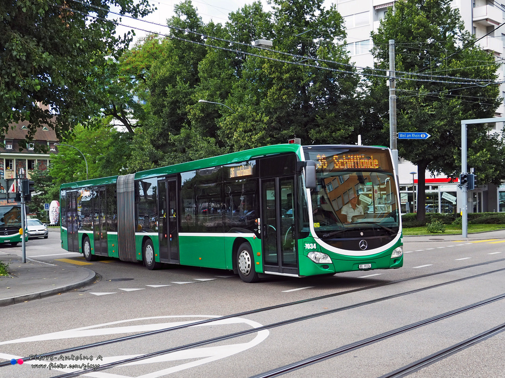 Basel, Mercedes-Benz Citaro C2 G BHNS č. 7034