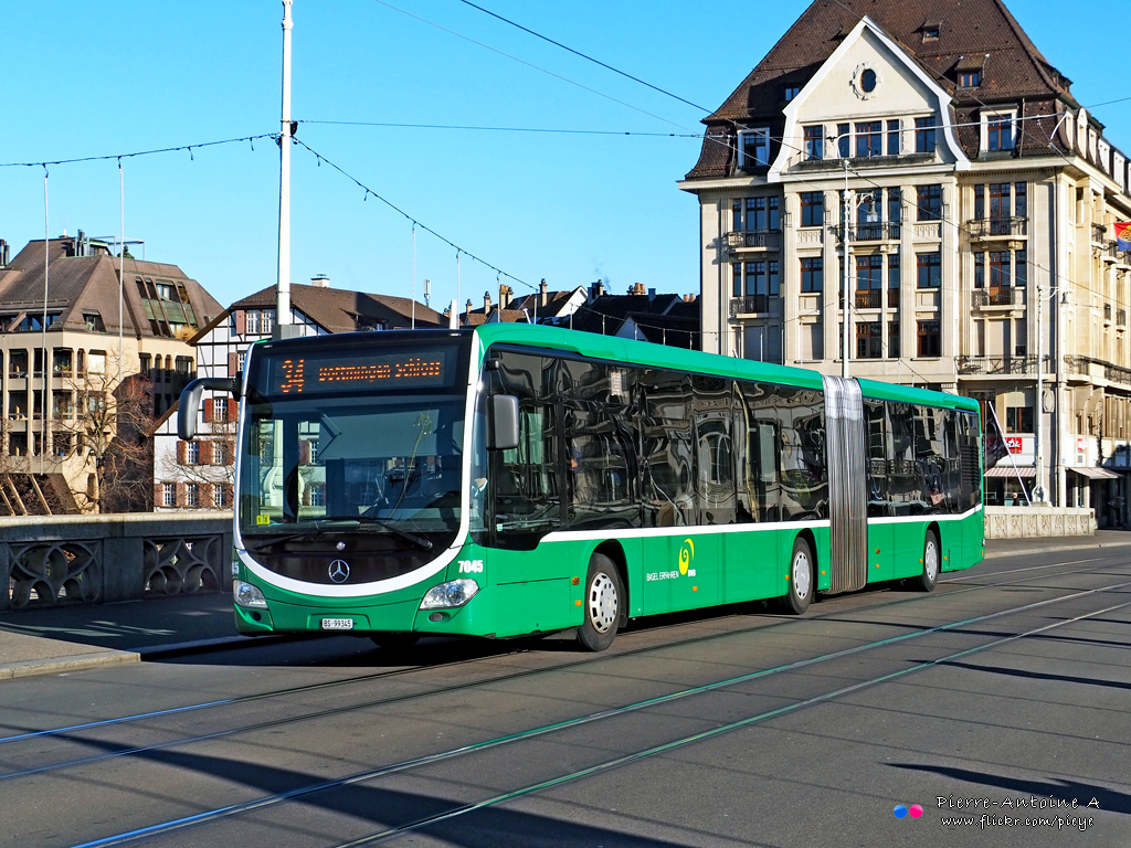 Basel, Mercedes-Benz Citaro C2 G BHNS No. 7045