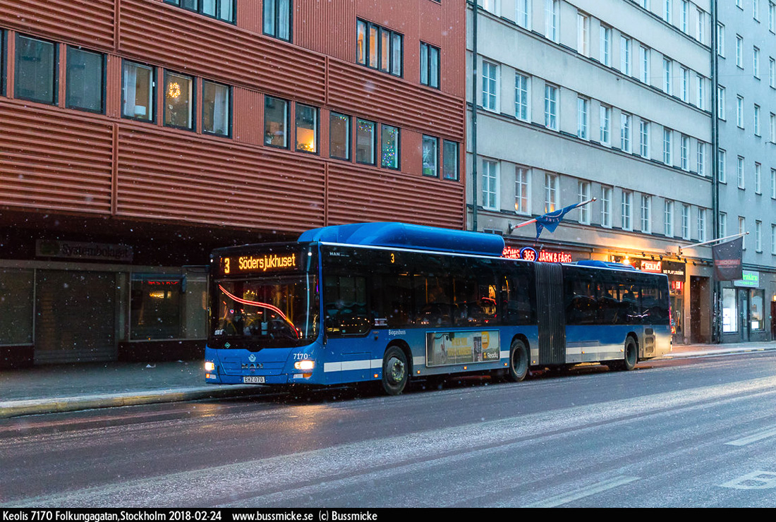 Stockholm, MAN A23 Lion's City G NG313 CNG No. 7170
