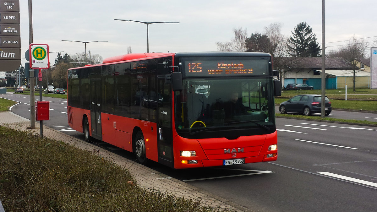 Karlsruhe, MAN A20 Lion's City Ü NÜ323 No. KA-SB 950