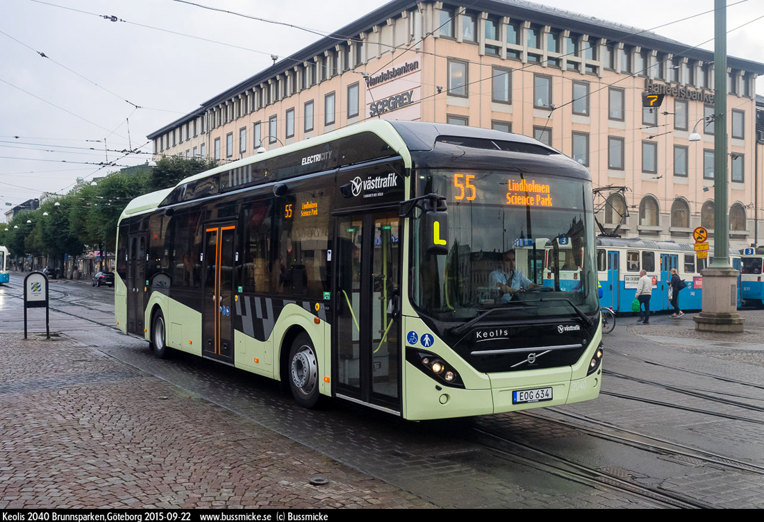 Göteborg, Volvo 7900 Electric Hybrid # 2040