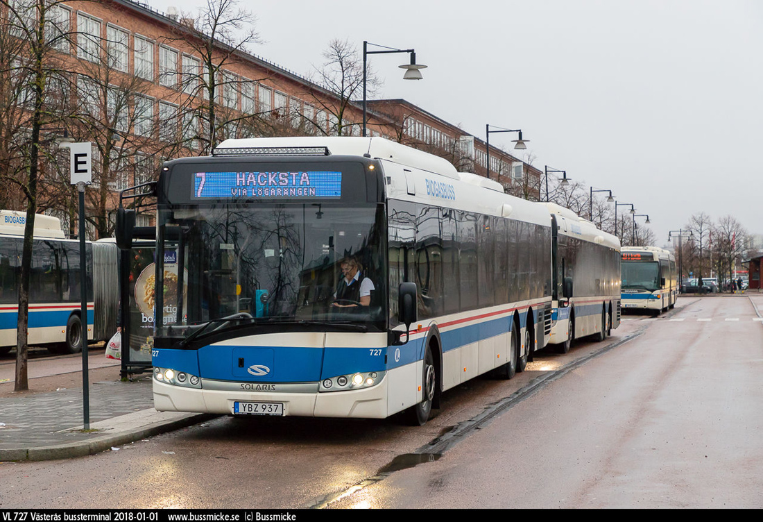 Västerås, Solaris Urbino III 15 LE CNG # 727