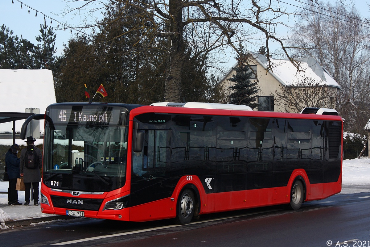 Kaunas, MAN 12C Lion's City NL330 EfficientHybrid # 971