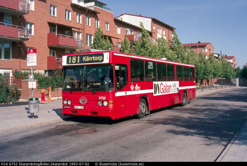 Stockholm, Scania CN113CLB č. 6752