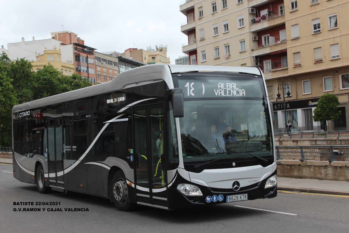 Valencia, Mercedes-Benz Citaro C2 Hybrid # 6629 KTR