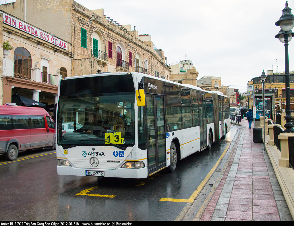 Malta, Mercedes-Benz O530 Citaro G No. BUS 702
