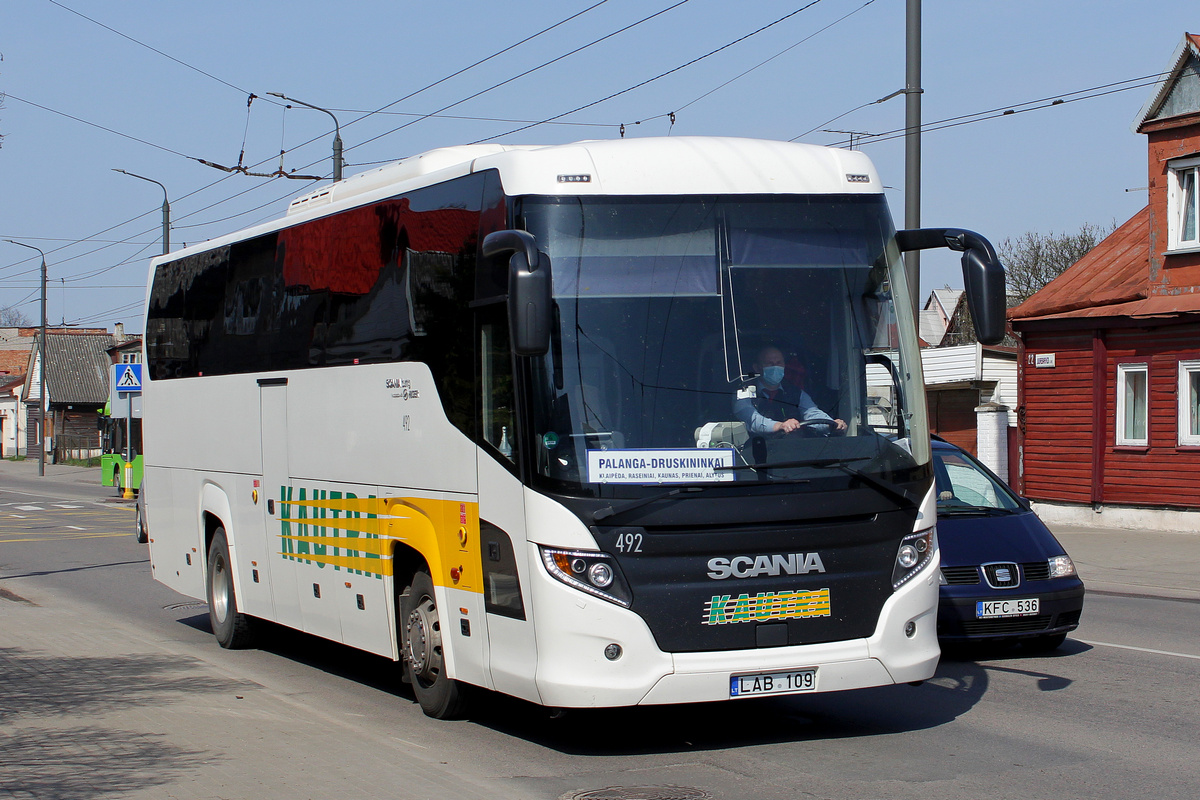 Kaunas, Scania Touring HD (Higer A80T) No. 492