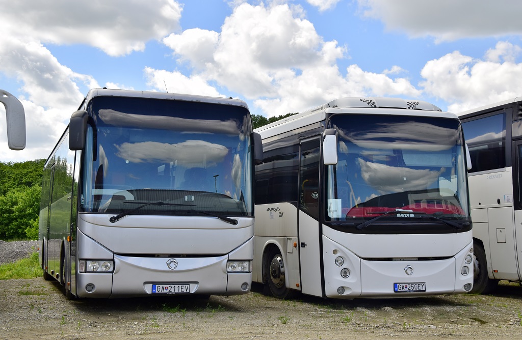 Galanta, Irisbus Crossway 12M # GA-211EV; Galanta, Irisbus Evadys H 12.8M # GA-250EY